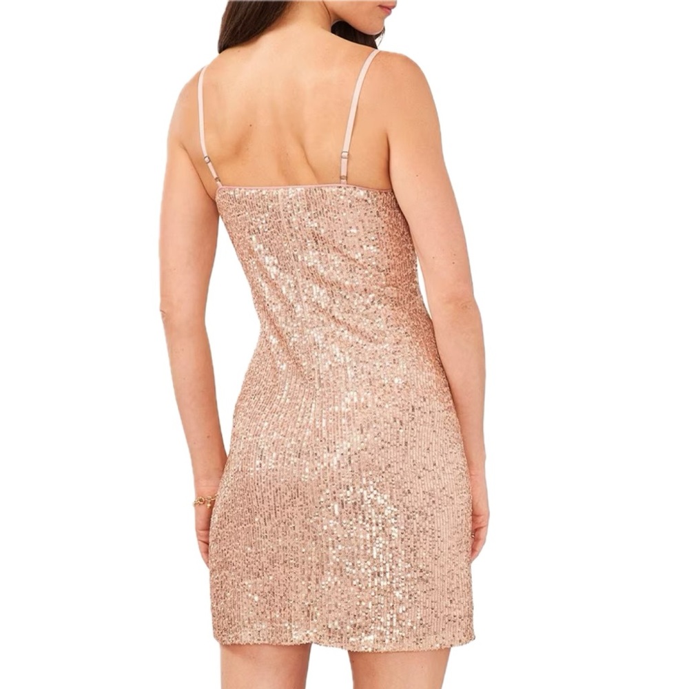 1.State | Champagne Sequin Mini Slip Dress NWT - Picture 4 of 4